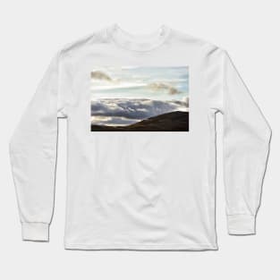 Evening cloudscape over Glenkilrie, Blacklunans, Scotland Long Sleeve T-Shirt